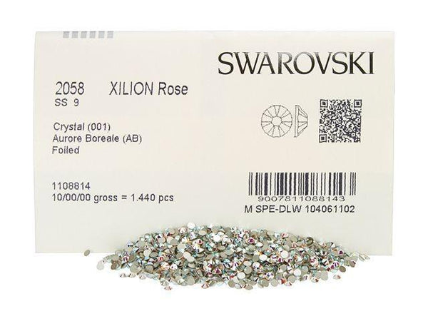 Swarovski 2058  XILION Rose Flatback Crystal AB - Factory Pack (1440pcs)