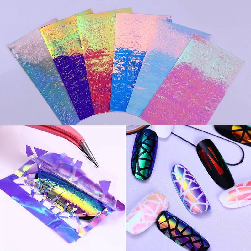 Holographic Nail Sticker - 12pcs