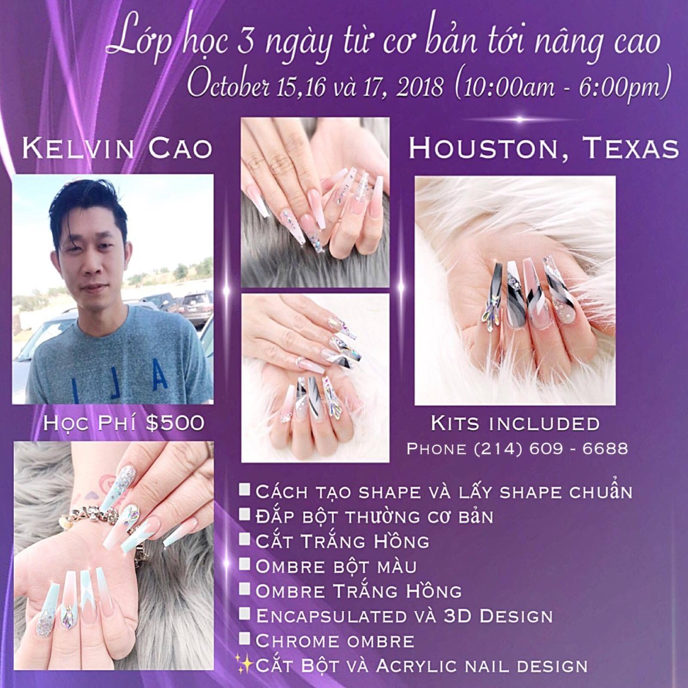 Lớp học Nail từ căn bản đến nâng cao with Kelvin Cao