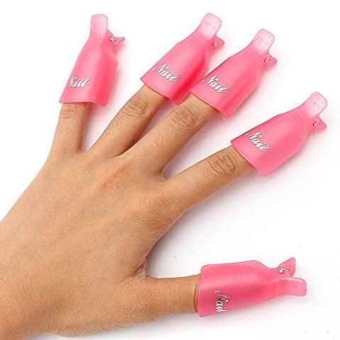 10PC Clip UV Gel Polish Remover Wrap Tool