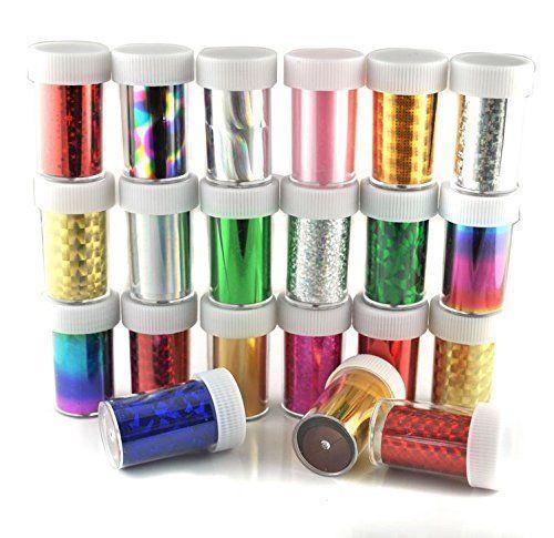 Colors Nail Art Stickers Tips Wraps Transfer Foil